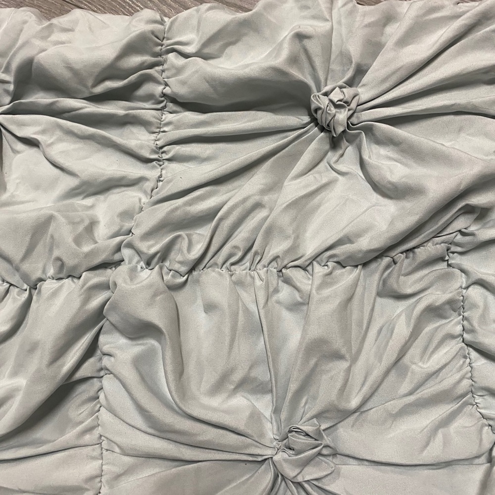 Pair of tuffet pillow cases. 34” X 17